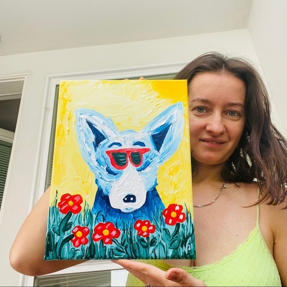 BLUE DOG "Shades of Hollywood Art based on George Rodrigue - Picture 3 of 10